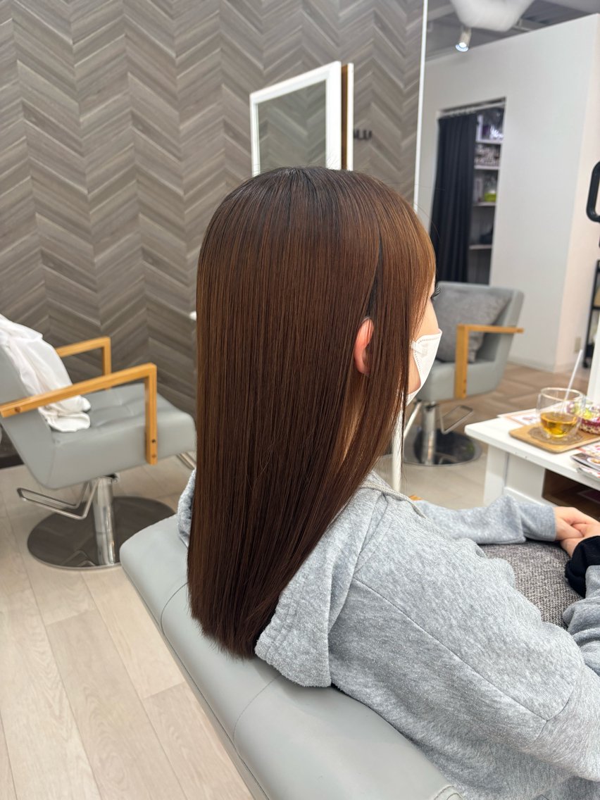 セミロング 縮毛矯正 ワタセ ヒメカのヘアスタイル