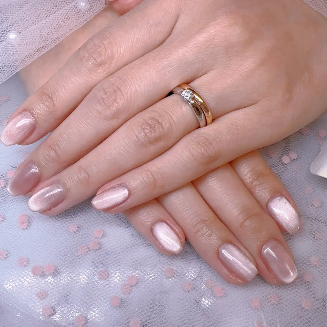 ネイル オーロラネイル フットネイル 韓国ネイル ラメ(グリッター) ラメグラデーション ハンドネイル Belle nail salon 新小岩のネイルデザイン