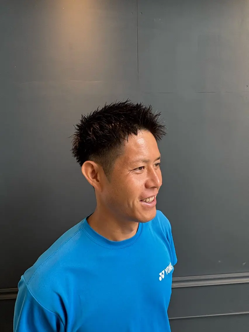 ショート メンズ アップバング 金子 巧のヘアスタイル