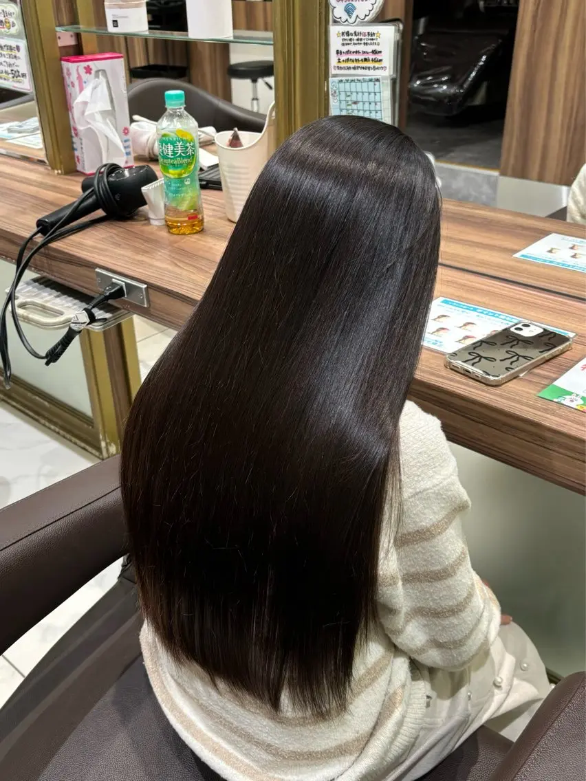 ロング パーマ 縮毛矯正 兵頭こころ モデル様募集中🎀のヘアスタイル