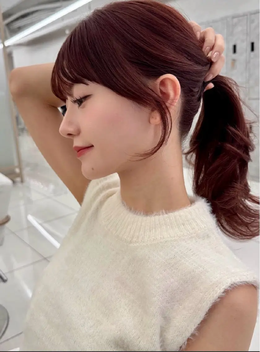 【90分】朝が楽になる🔅前髪縮毛矯正+顔周りカット+トリートメント💫の写真