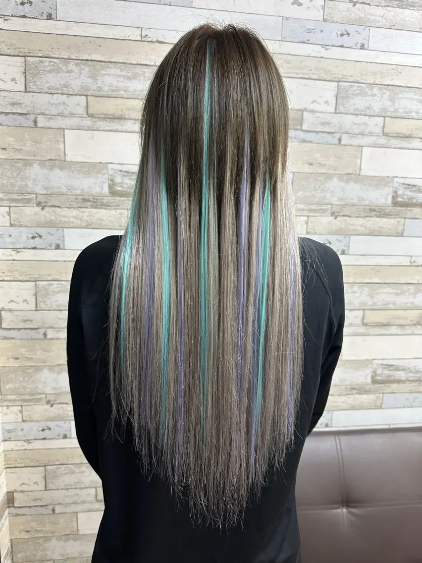 ロング シールエクステ エクステ エクステ B-W ⭐️MIKIのヘアスタイル