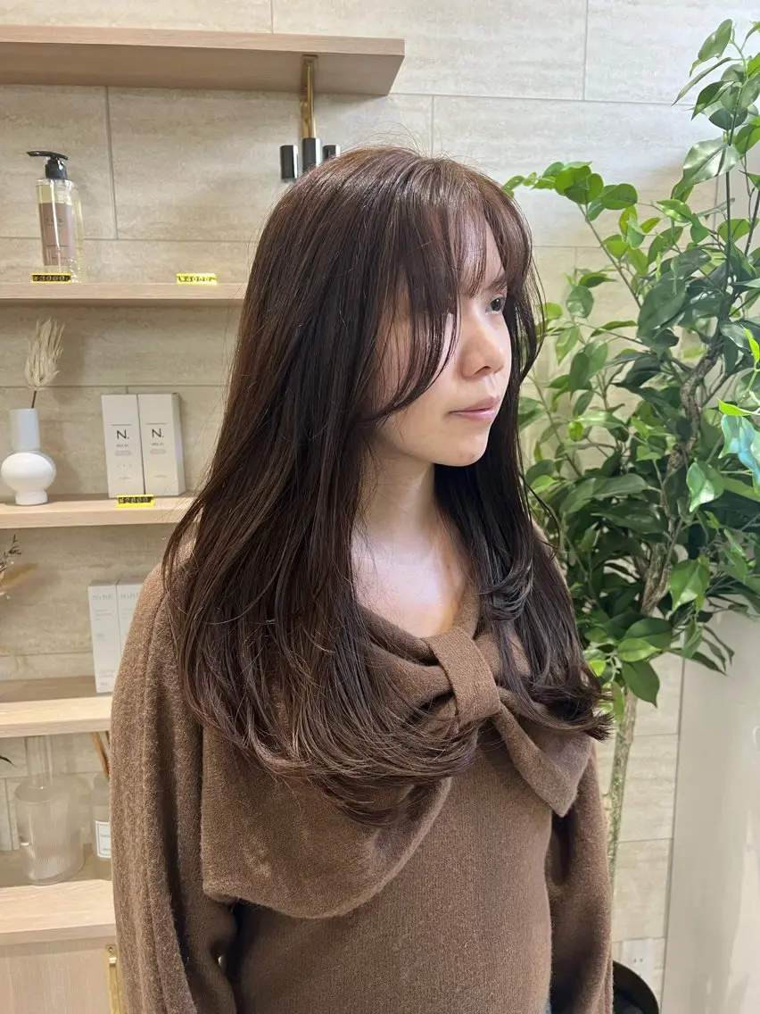 ロング レイヤーカット 🎀zina/韓国 🎀amiのヘアスタイル