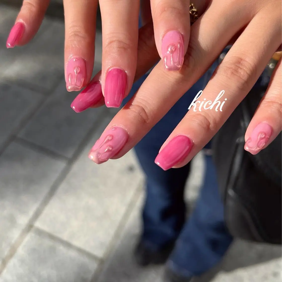 ネイル ジェルネイル 持ち込み ニュアンスネイル パラジェル ぷっくりネイル kichi・: *のネイルデザイン