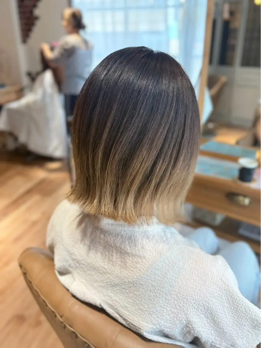 ミディアム カット ヘアカラー メンズモデル🫧 高口小春のヘアスタイル