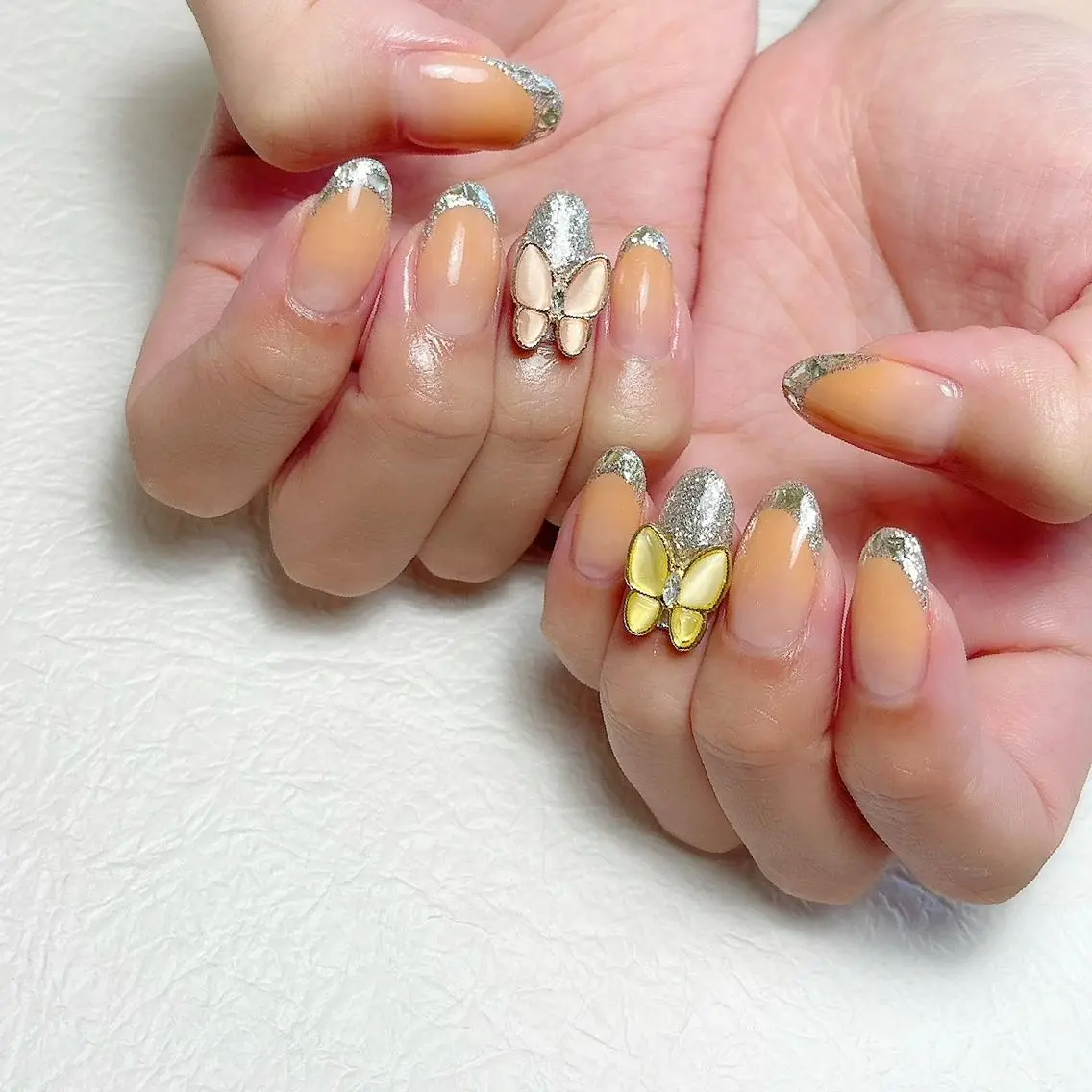 ネイル アートネイル ジェルネイル キラキラネイル ミラーネイル ニュアンスネイル Y nail なんば堀江店のネイルデザイン