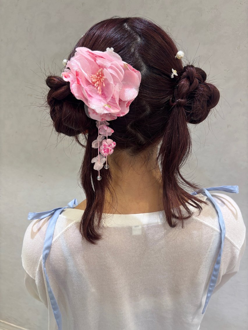 ヘアアレンジ ヘアセット 暖色カラー/アレンジ 🌺URUHA🌺のヘアスタイル