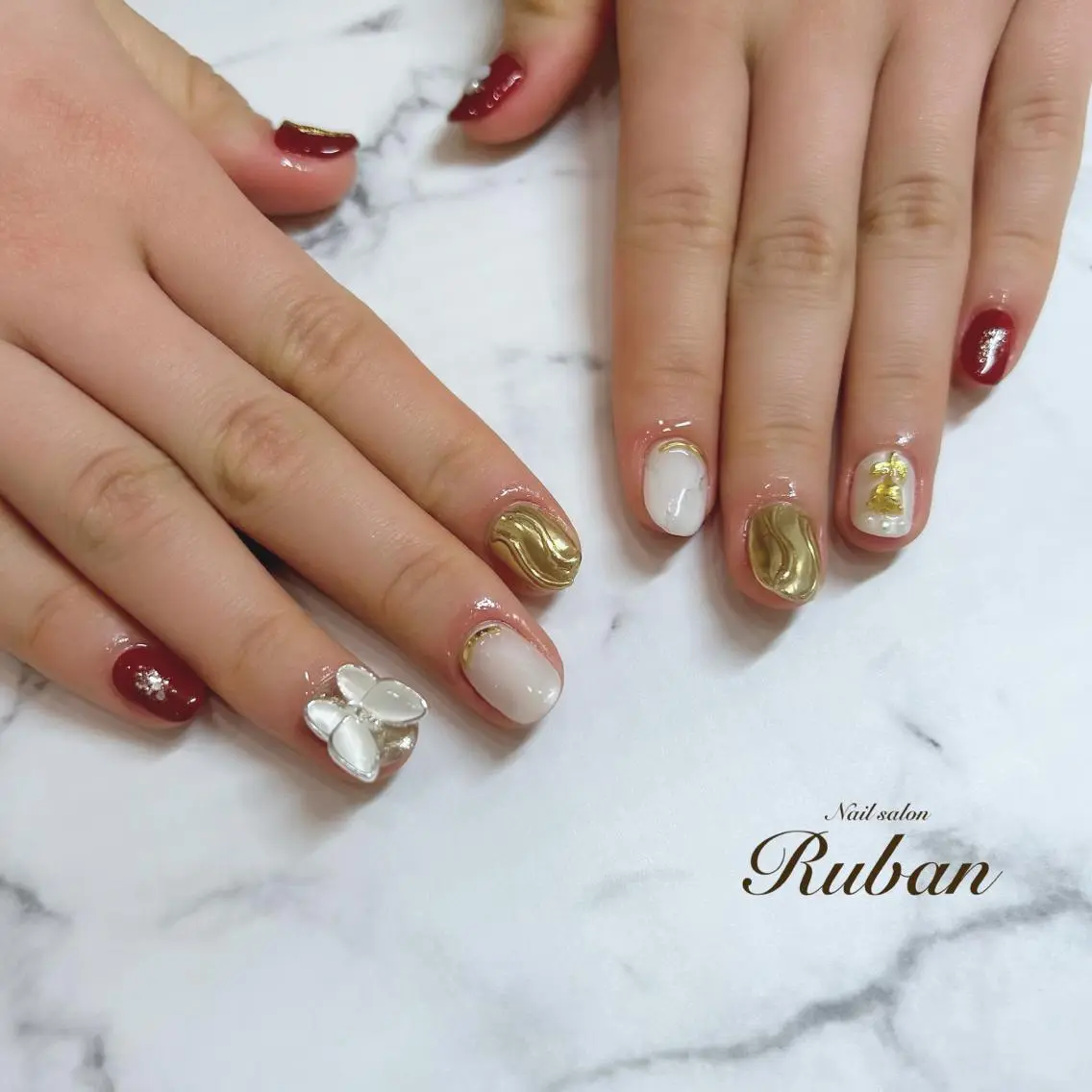 ネイル ボルドー Nail salon Rubanのネイルデザイン