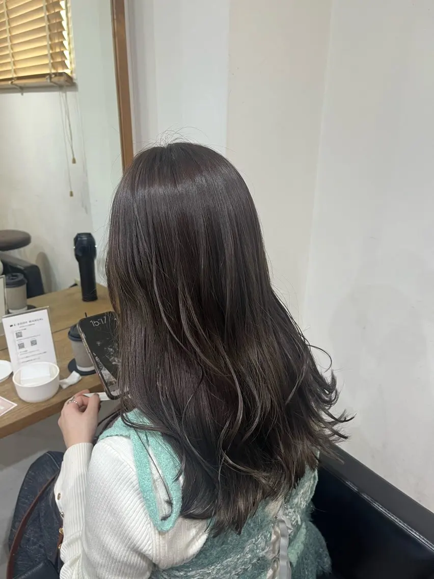 ロング カラー カット ヘアカラー ✨🎨ブリーチなし 透明感カラー✨美友のヘアスタイル