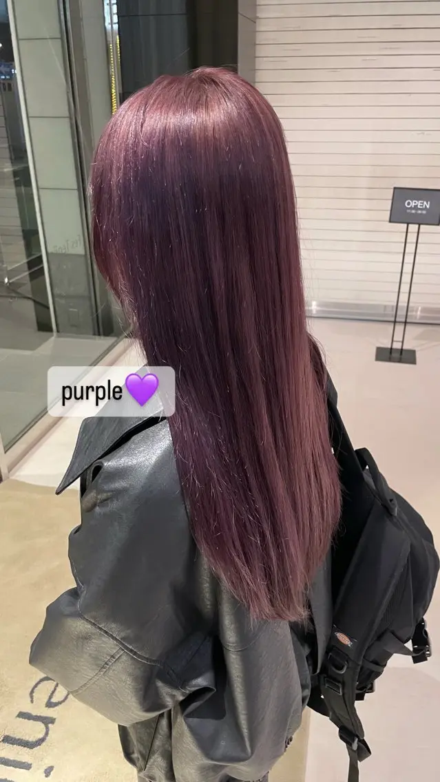 ロング カラー グレージュ ラベンダーカラー ラベンダーグレージュ ラベンダーグレー ⭐️ダブルカラー推し lisaaaa⭐️のヘアスタイル