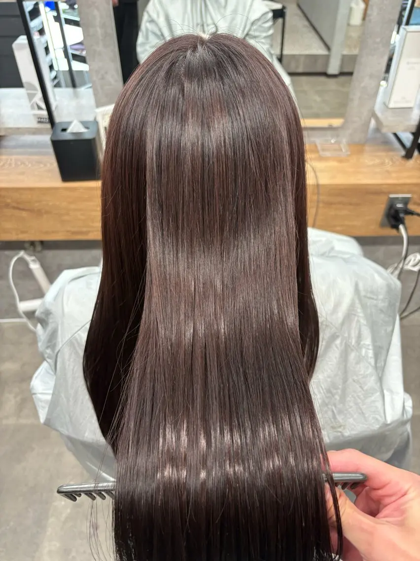 セミロング ヘアカラー sense. みなとのヘアスタイル