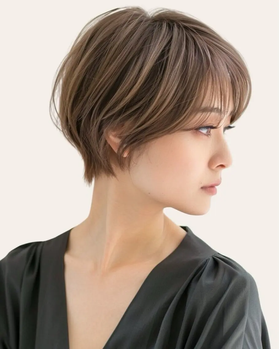 レディースショートカットの写真