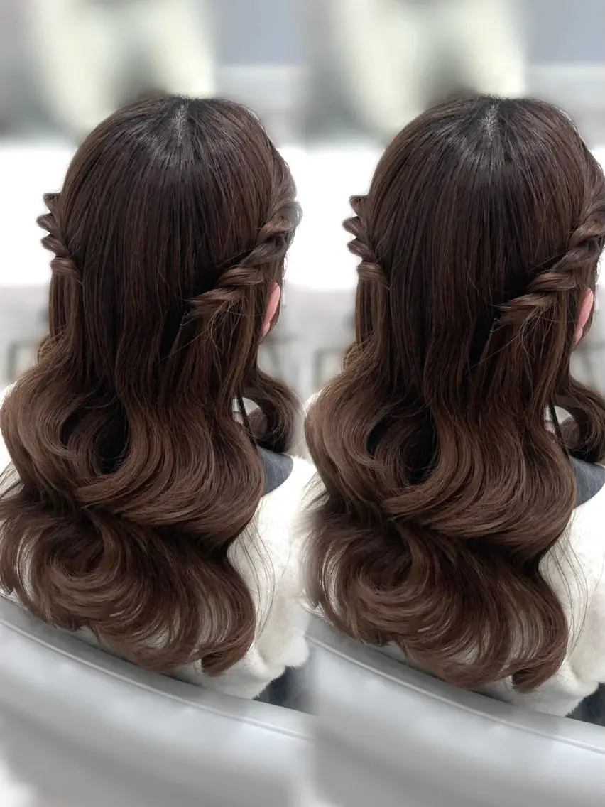 ロング ヘアアレンジ ヘアセット 松村 知佳のヘアスタイル