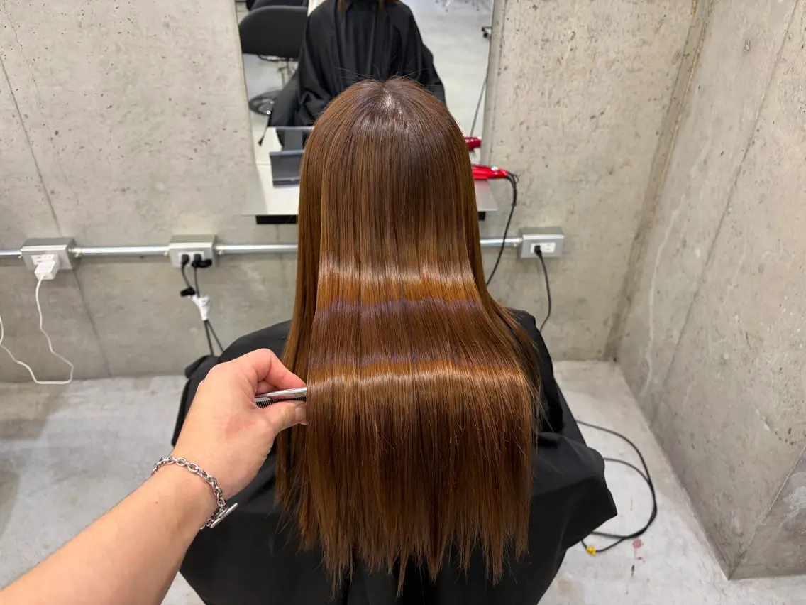 ロング カット 縮毛矯正 頓所 大昂のヘアスタイル