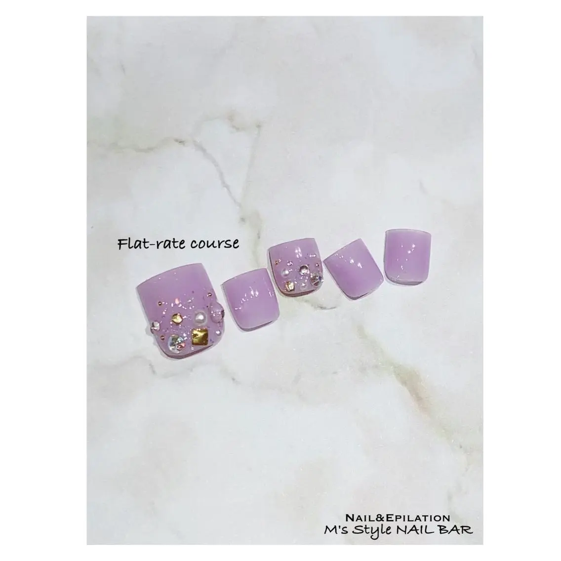 ネイル 成人式 入学式 長さ出し フットネイル フレンチネイル フットネイル M's Style NAIL BARのネイルデザイン