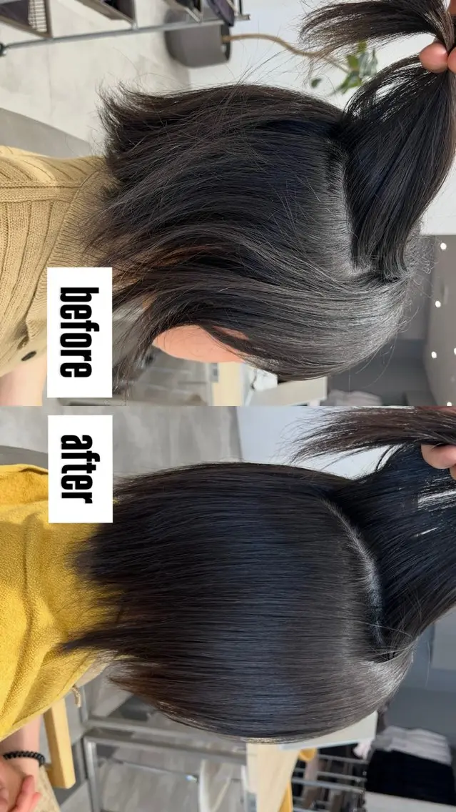 ショート パーマ ヘアアレンジ 縮毛矯正 縮毛矯正 / 透明感カラー首藤大翔のヘアスタイル