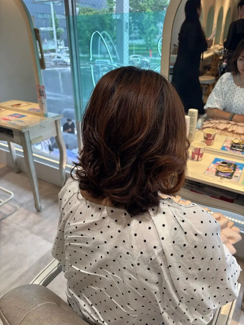 ミディアム パーマ ミディアムパーマ CreBiA / Rina🥑のヘアスタイル
