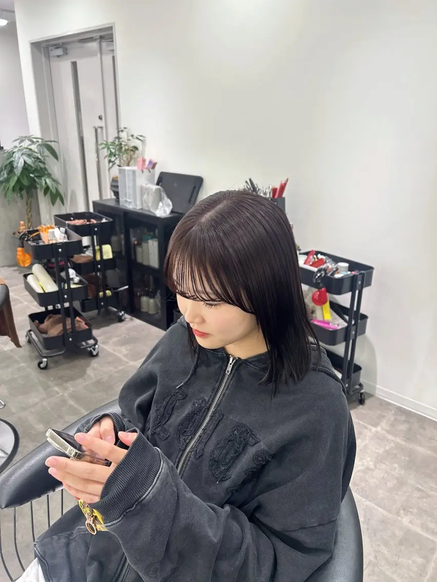 ショート ラベンダーブラウン ヘアカラー ✩limit まなか 【カラー💕】のヘアスタイル