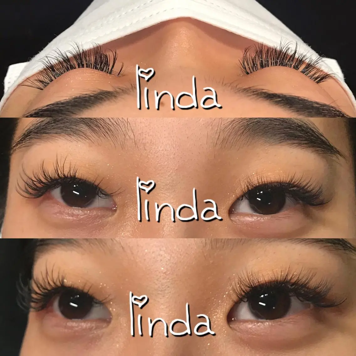 マツエク・マツパ 付け放題 ボリュームラッシュ linda lashesのマツエク・マツパデザイン
