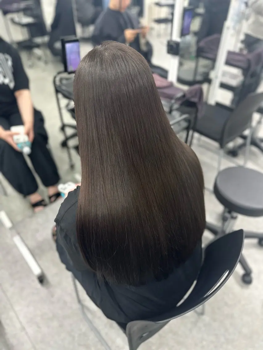 ロング カット トリートメント 大人っぽ中韓レディ ヘア🤍MAOのヘアスタイル