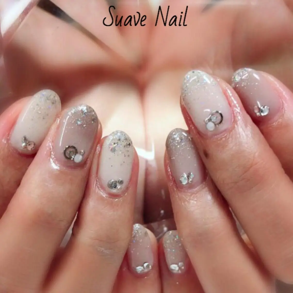 ネイル シルバー シンプルネイル Nail Suave (シュアーヴ)のネイルデザイン