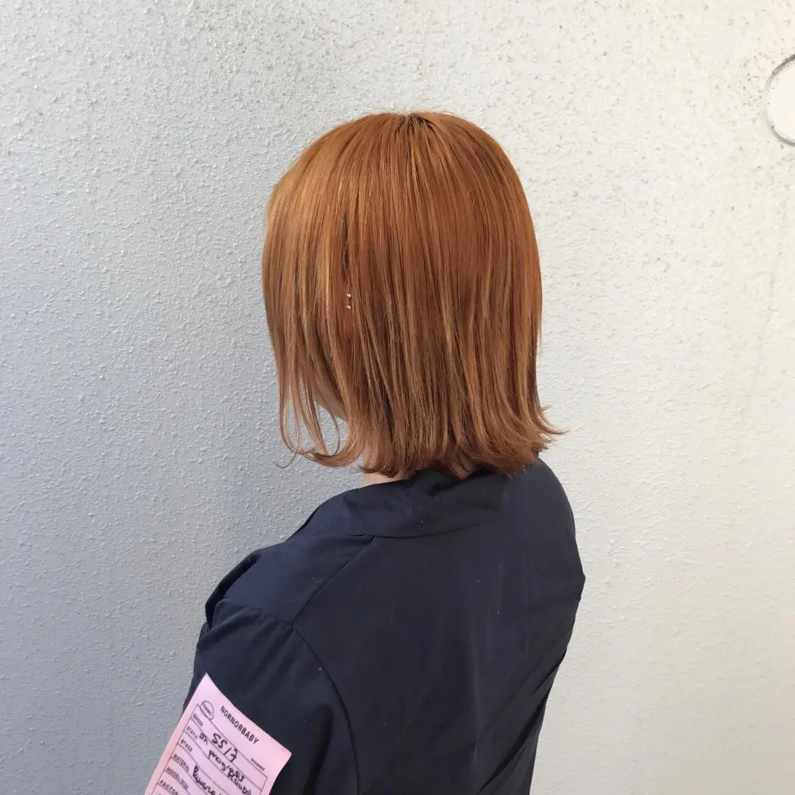 ショート カラー ダブルカラー オレンジ インナーカラー/天神 ブリーチ/吉田のヘアスタイル