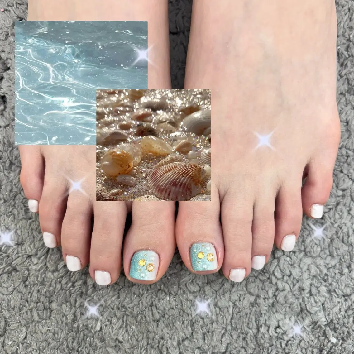 ネイル フットネイル Bianca 大宮 HINATA‪‪🦋のネイルデザイン