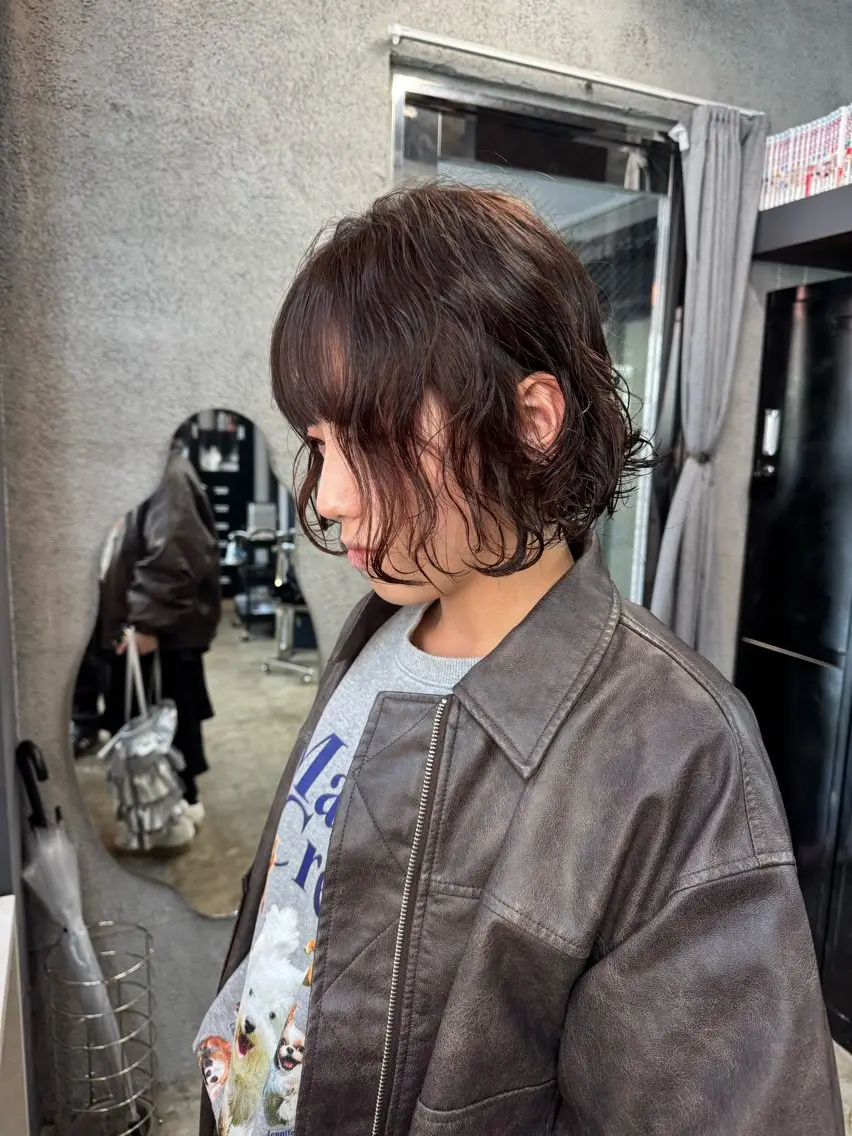 ショート パーマ ヘアアレンジ ボブ カット ヘアカラー パーマ 早瀬裕之 パーマのヘアスタイル