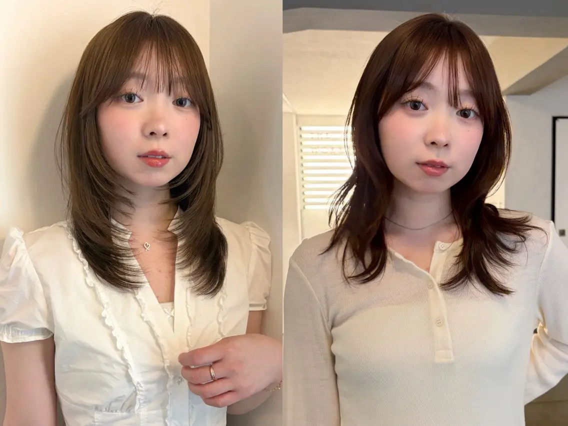 ミディアム カラー -みつま はるな-のヘアスタイル