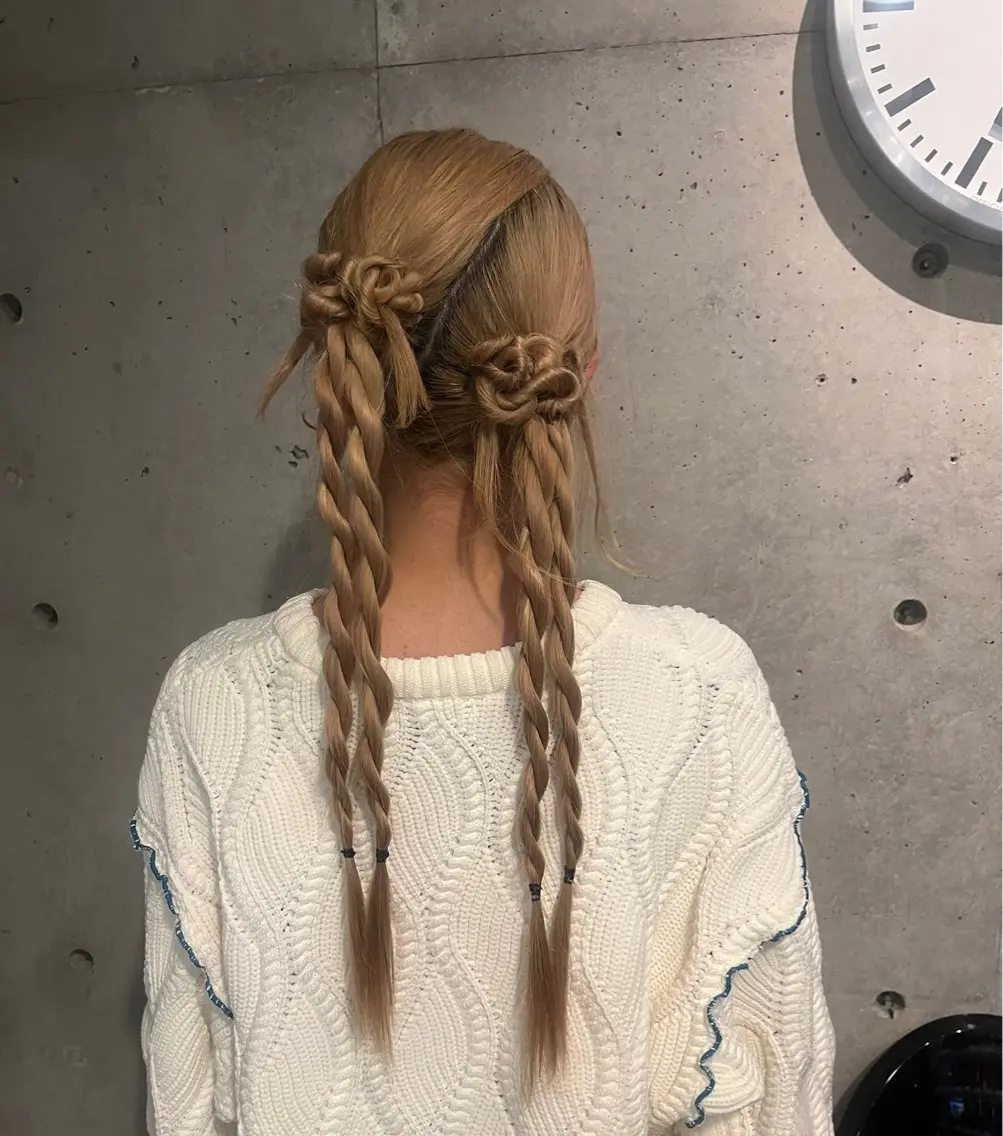 セミロング カラー ヘアアレンジ ヘアカラー トリートメント "Daisy" Rio /大名・天神のヘアスタイル