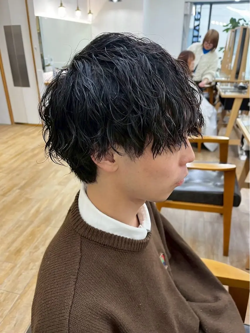 ショート パーマ メンズ カット パーマ ウルフカット/パーマ Mayo🌛🌀のヘアスタイル