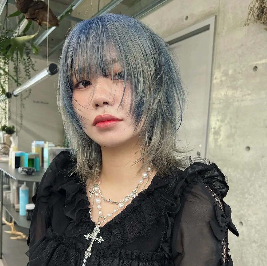 ミディアム カラー カット ヘアカラー ハッシュカット カシマハヤトのヘアスタイル