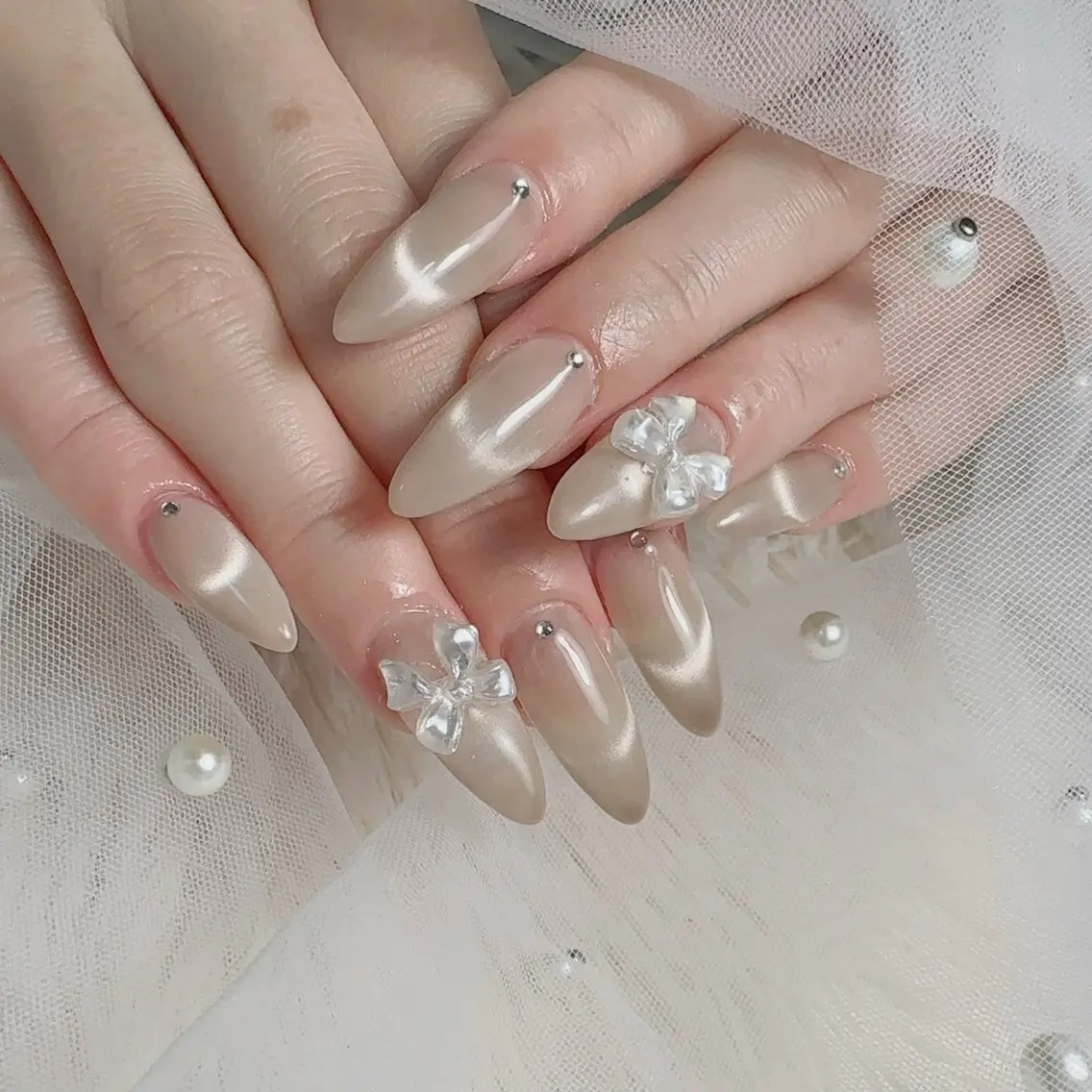 ロング ハンドネイル フットネイル ネイル&エステ asukaのネイルデザイン