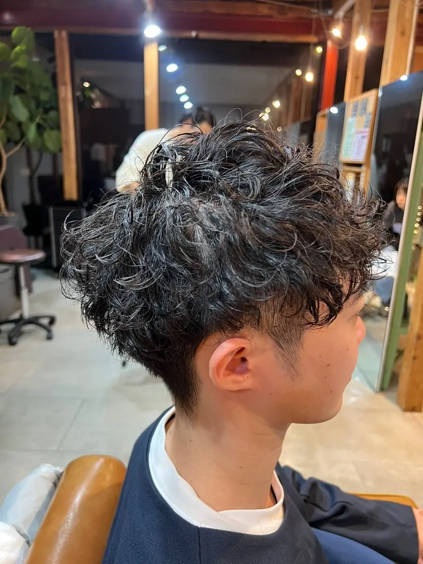 パーマ メンズ メンズパーマ パーマ 岩﨑 裕也のヘアスタイル