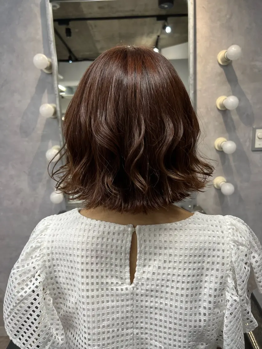 ミディアム カラー 黒髪 ブリーチ 透明感カラー 顔周りカット レイヤーカット ヘアカラー トリートメント 透明感/レイヤー 🇰🇷tomonaのヘアスタイル