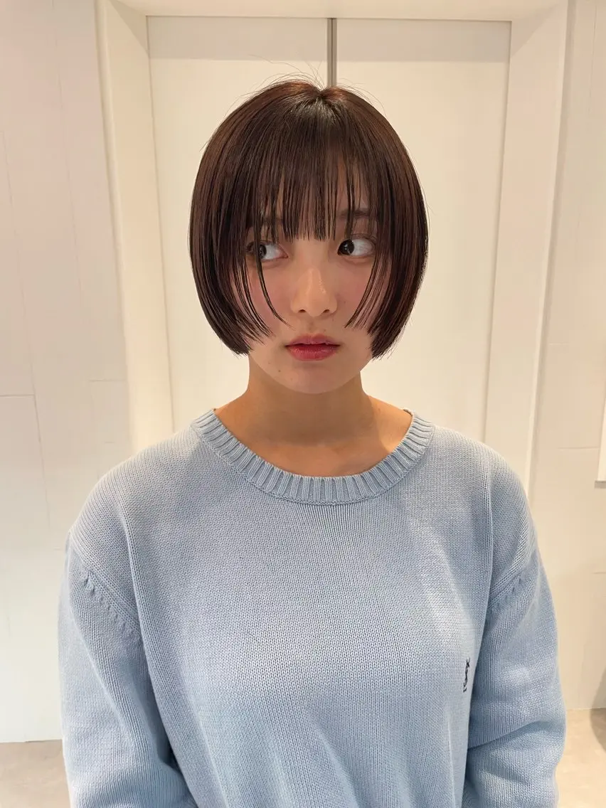 ショート カラー ボブ カット ヘアカラー トリートメント パーマ/パーマ落とし 【Kouta】のヘアスタイル