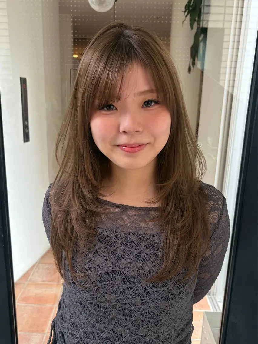 ロング るな/暖色、 ベージュカラー🎀のヘアスタイル