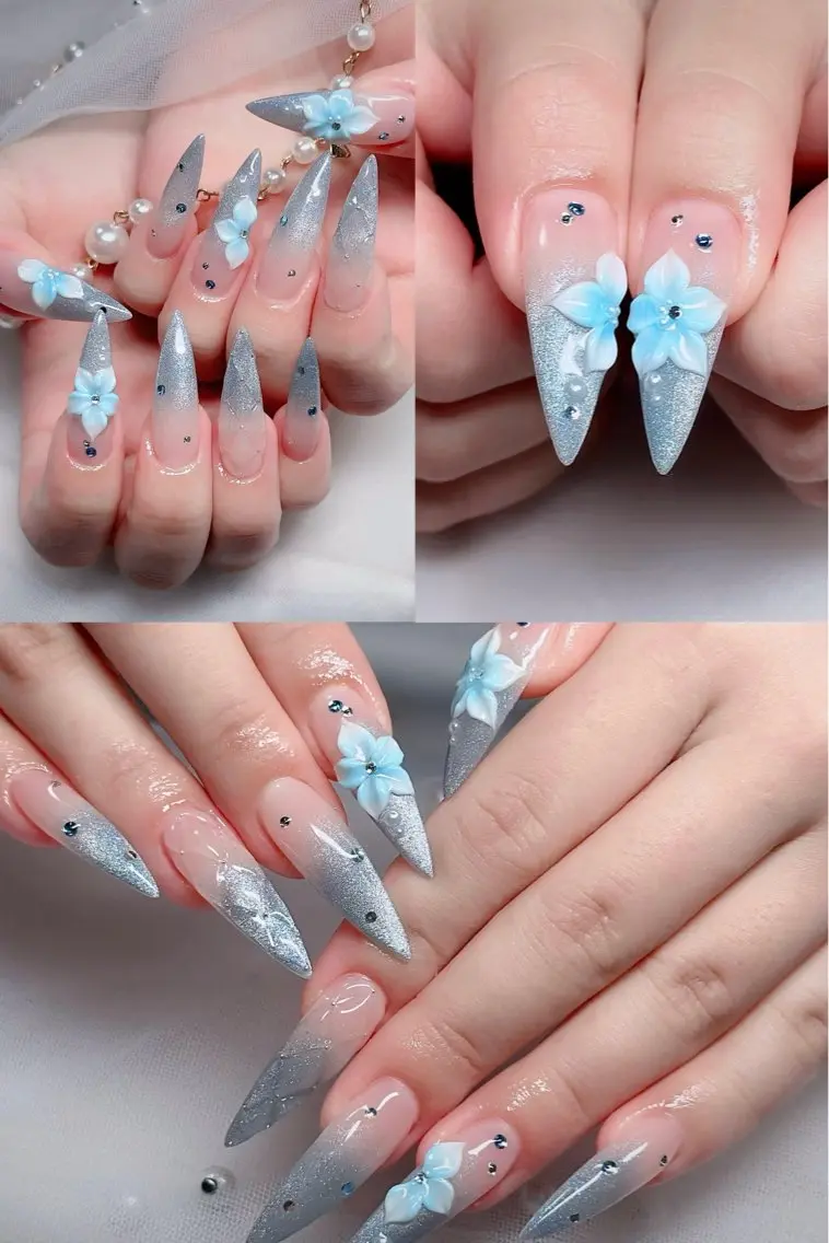 ネイル ハート キラキラネイル リボン ハンドネイル キノコ H.babynailのネイルデザイン