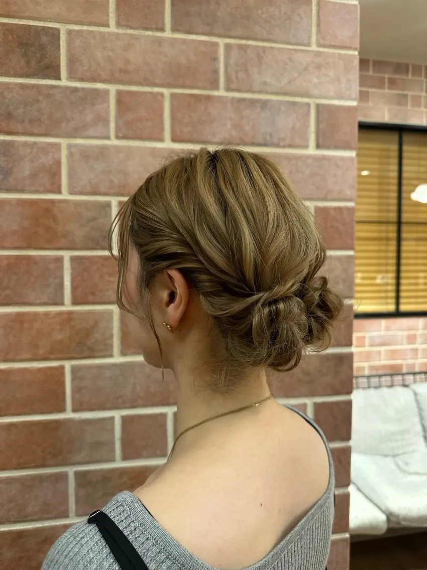 ミディアム ヘアアレンジ ヘアセット メンズ&ヘアアレンジ 🌼みねのヘアスタイル