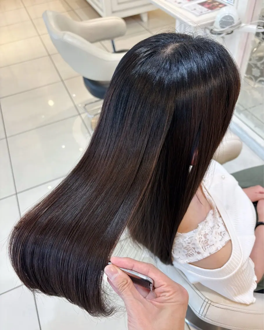 ロング 髪質改善 ロング 縮毛矯正 トリートメント カット トリートメント 高橋 佑のヘアスタイル
