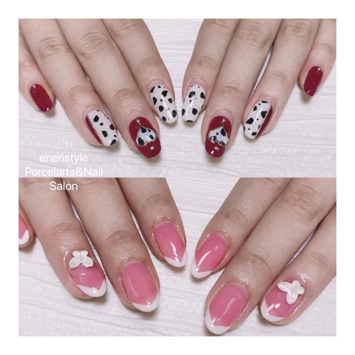 ミディアム ネイル ハンドネイル 🐾enen style 🐾のネイルデザイン