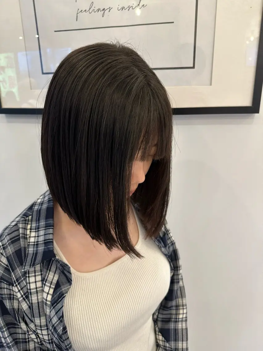 ミディアム カラー カット ヘアカラー トリートメント KOGA/ 髪質改善、赤み消しのヘアスタイル