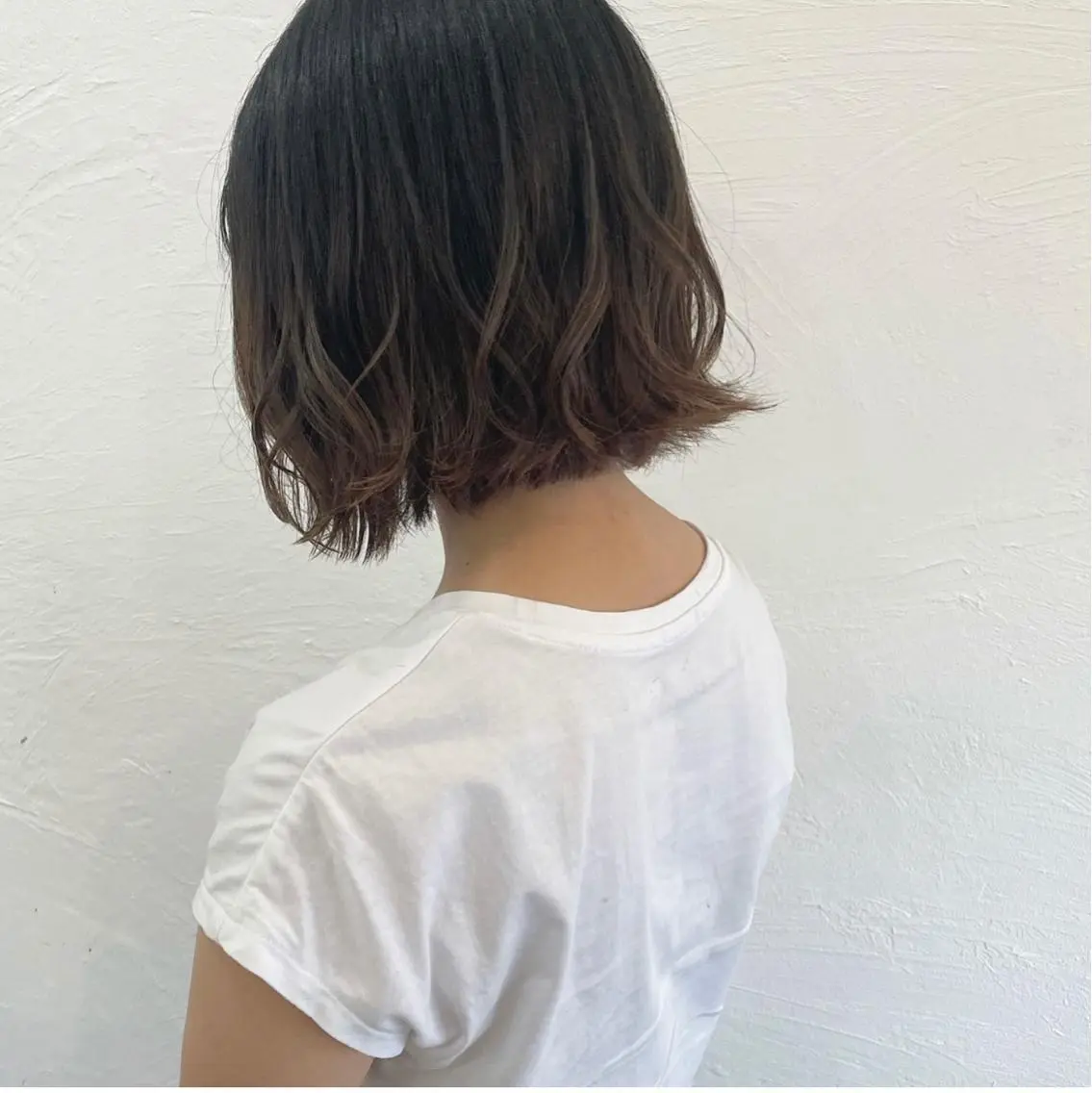 ミディアム カラー カット ヘアカラー トリートメント 河野 満月のヘアスタイル