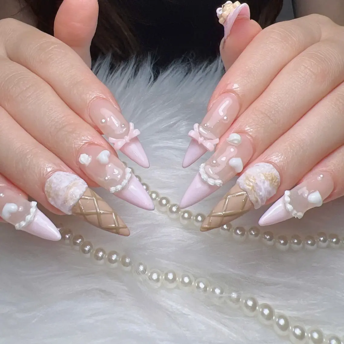 ネイル アートネイル オーロラネイル フレンチネイル ジェルネイル グラデーション ハンドネイル Sora nail 長さ出し専門店のネイルデザイン
