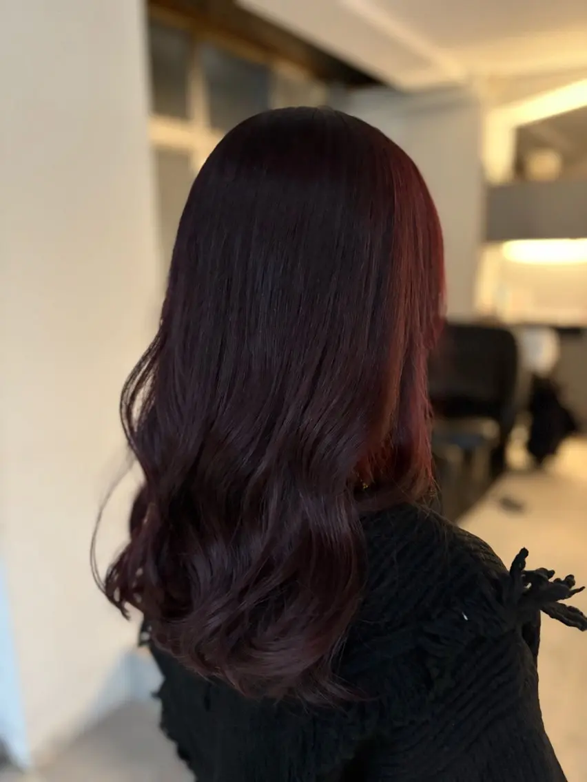 ミディアム カラー ボルドーカラー ヘアカラー 玉置七海✨ /透明感/髪質改善のヘアスタイル