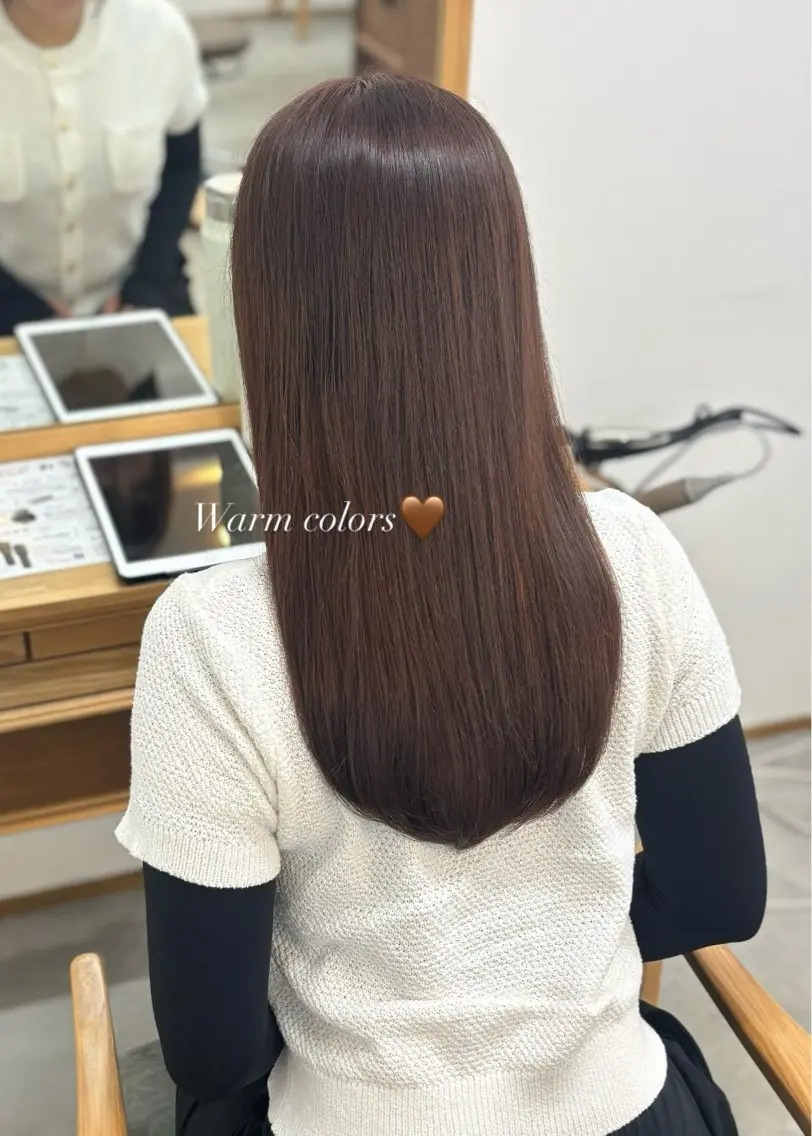 ロング カラー ブラウンカラー トリートメント ヘアカラー トリートメント ❤︎KOHARU❤︎ 二条/モデル様急募のヘアスタイル