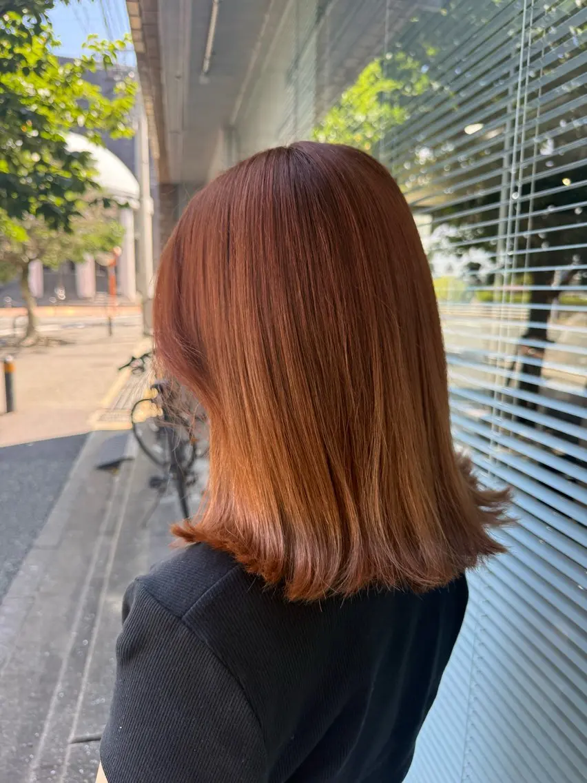 ミディアム ヘアカラー トリートメント qpulaあいみ 透明感カラーのヘアスタイル