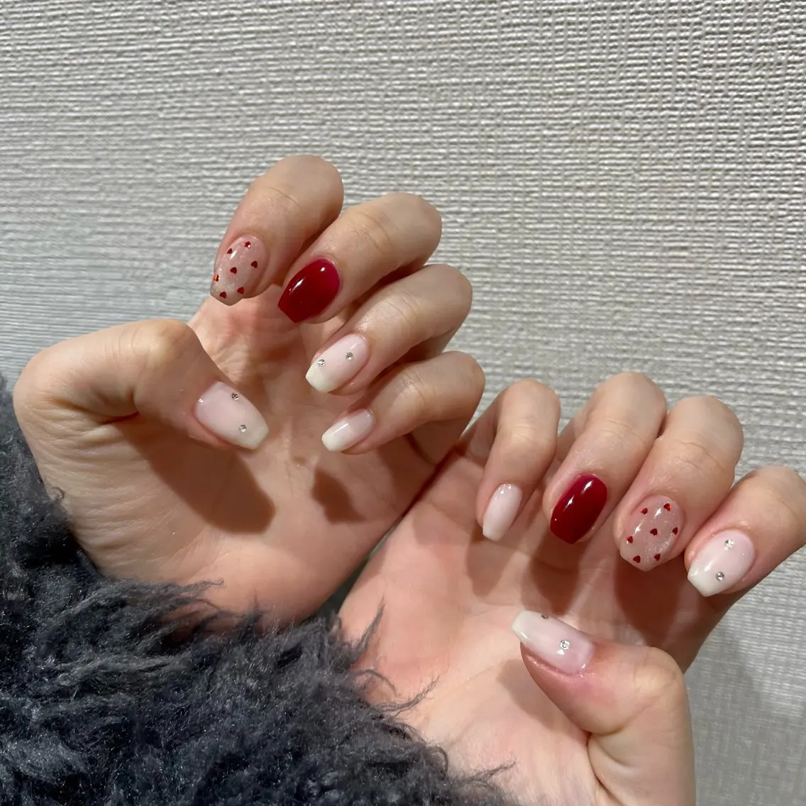 ネイル バレンタイン ハンドネイル monart ruunaのネイルデザイン