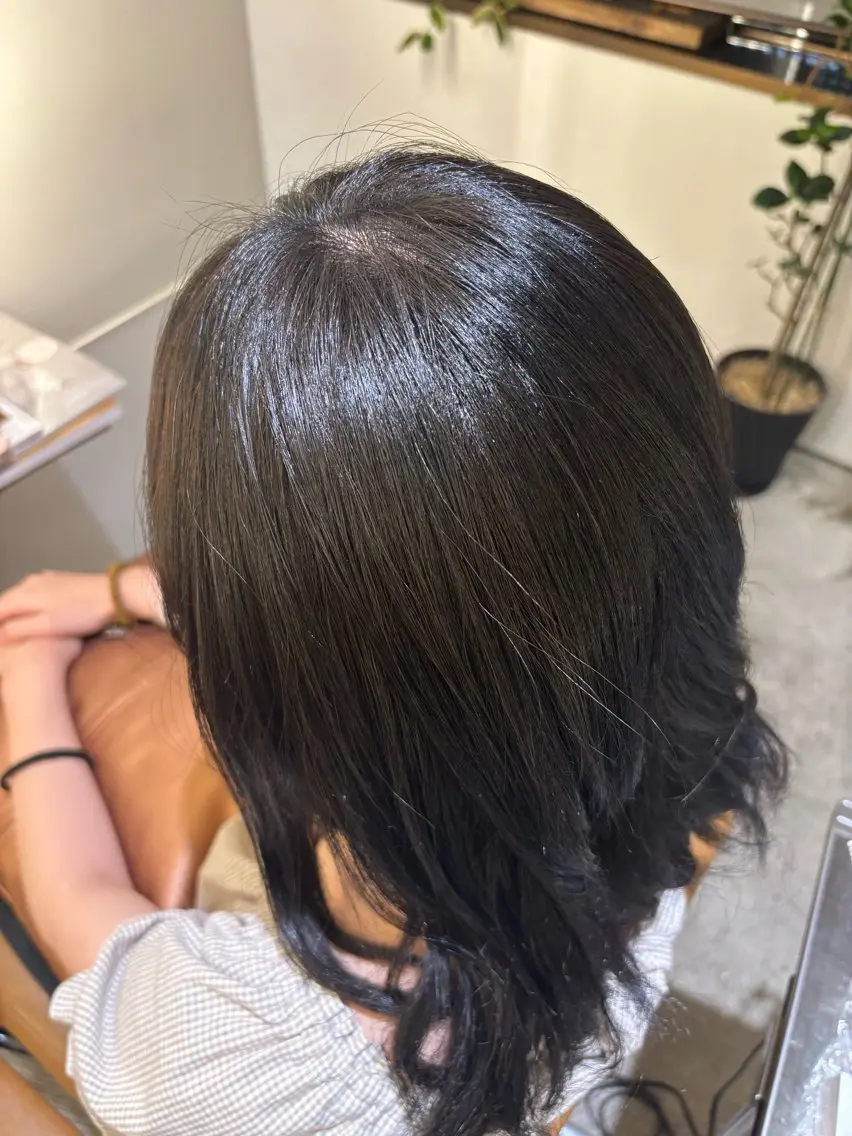 ロング カラー ヘアカラー トリートメント あずま みはなのヘアスタイル