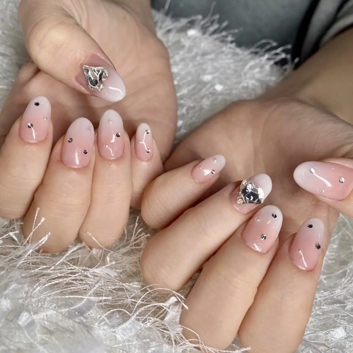ネイル 長さ出し フレンチネイル ジェルネイル グラデーション 韓国ネイル ハンドネイル Nail&eye Belire 新宿のネイルデザイン